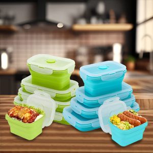 Duurzame BPA-vrije opvouwbare siliconen bakjes (4 maten) | POPLATE