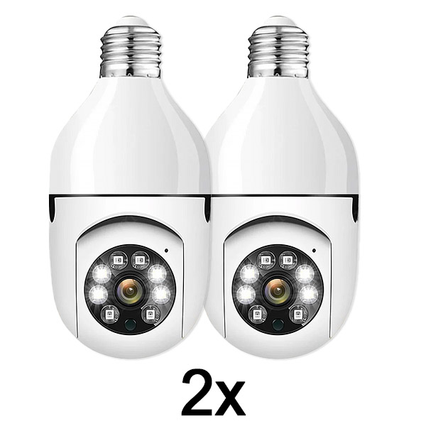2x Slimme beveiligingslamp camera | BULBCAM