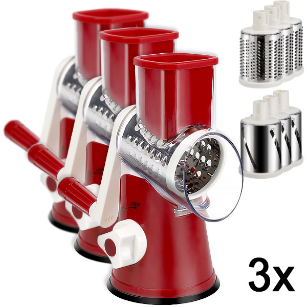 3x 3-in-1 Groentesnijder Snijder Versnipperaar | CUTERO