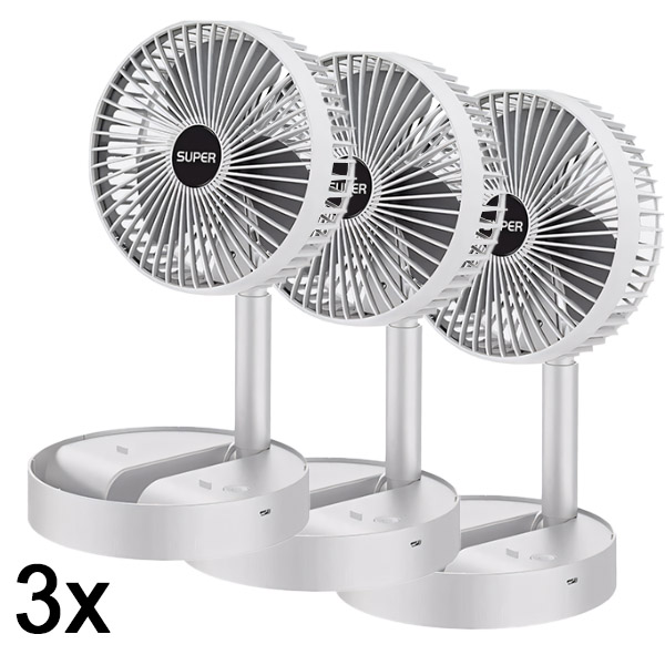 3x USB-bureauventilator | FOLDICOOL