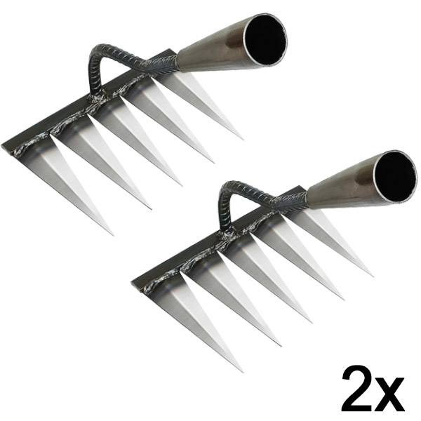 2x Multifunctioneel tuingereedschap voor bodemonderhoud | PRONGSPRO