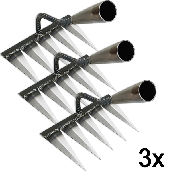 3x Multifunctioneel tuingereedschap voor bodemonderhoud | PRONGSPRO