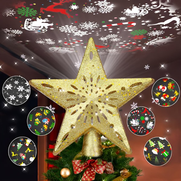 Kerstboom op Stam met Led Verlichting || Goud
