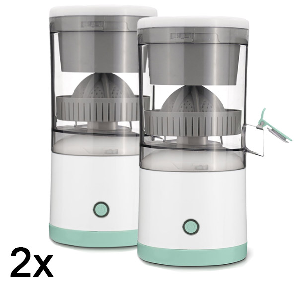 2x Elektrische fruitpers – 400 ml, 45W, USB oplaadbaar | VITAPRESS